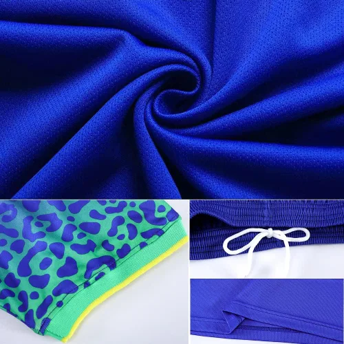 Vista 4 de Casmyd Ney'MARR #10 - Camiseta de fútbol de Brasil y pantalones cortos para niños, camiseta de fútbol americano para niños y niñas