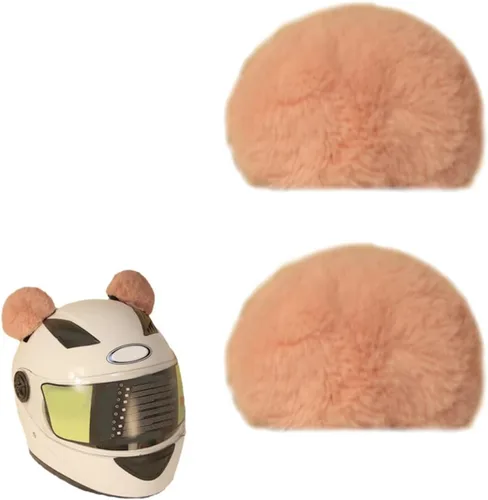 Vista 7 de 1 par de orejas de oso de felpa para casco, orejas de oso redondo, decoración de casco de accesorios para casco
