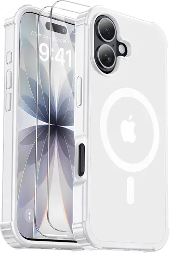 Vista 9 de Funda para iPhone Air [compatible con MagSafe] [2 protectores de pantalla] [prueba de caídas de grado militar] Funda magnética resistente