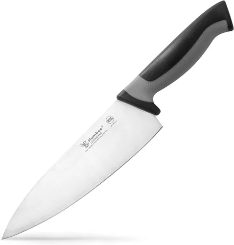 Vista 25 de Cuchillo de chef de 6 pulgadas, hoja de acero inoxidable de alto carbono certificada NSF – Mango ergonómico codificado por colores, cuchillo de Negro