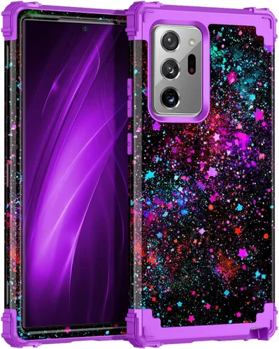 Vista 12 de Miqala Funda para Galaxy S9, brilla en la oscuridad, tres capas, resistente, a prueba de golpes, protección de cuerpo completo, parachoques