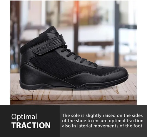 Vista 6 de CORE Zapatos de lucha Zapatos de lucha de alta tracción para hombres, mujeres, jóvenes y niños Zapatos duraderos para lucha libre, boxeo