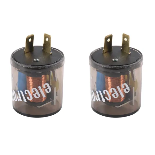 Vista 13 de Relé de intermitente electrónico de 2 pines 12 V luz de señal de giro relé intermitente de 2 clavijas 20 amperios arreglar bombillas de señal