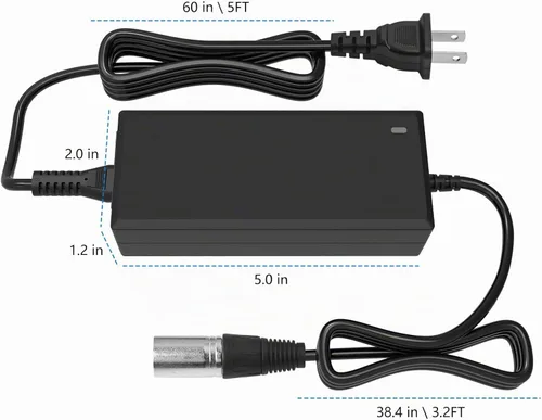 Vista 2 de Sustituto del cargador del conector XLR de 3 pines de 24V 2A
