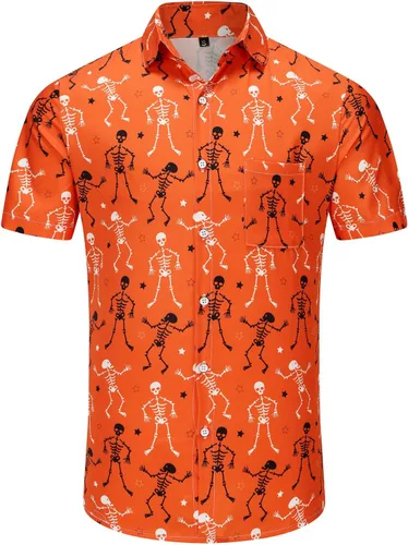 Vista 224 de KYKU - Camisa hawaiana funky para hombre, ropa tropical para vacaciones en Palm Beach