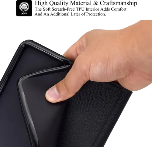 Vista 7 de REASUN Funda para Galaxy Tab A7 Lite de 8.7 pulgadas, piel sintética de alta calidad con ranuras para tarjetas, funda con soporte multiángulo