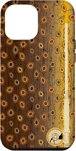Vista 25 de Funda de pescador con estampado de trucha marrón para iPhone 16