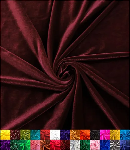 Vista 37 de Barcelonetta Tela de terciopelo elástico Lujo y suave Tela de terciopelo Rollo de 60 pulgadas de ancho 10% elastano Costura, ropa