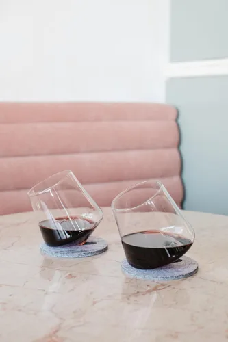 Vista 2 de Sempli Copas de vino transparentes con aireación Cupa-Vino, juego de 2 unidades en caja de regalo