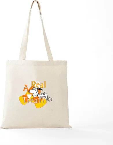 Vista 5 de CafePress Snoopy Un verdadero manjar Bolso de compras reutilizable de lona natural color beige