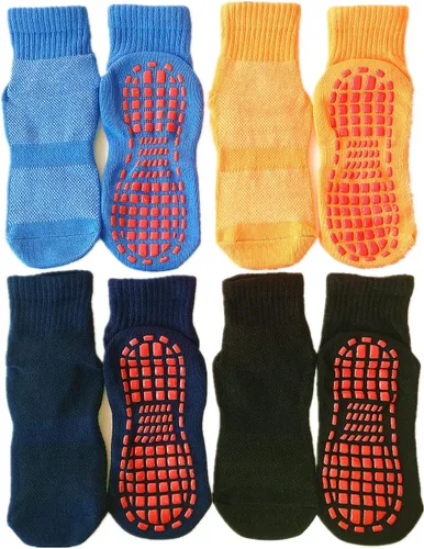 Vista 8 de Calcetines antideslizantes para trampolín, calcetines antideslizantes para el suelo para ejercicios, gimnasio, yoga
