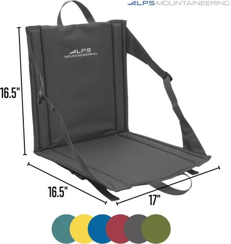 Vista 2 de ALPS Mountaineering Asiento de campamento Weekender, talla única, carbón/azul - Nuevo