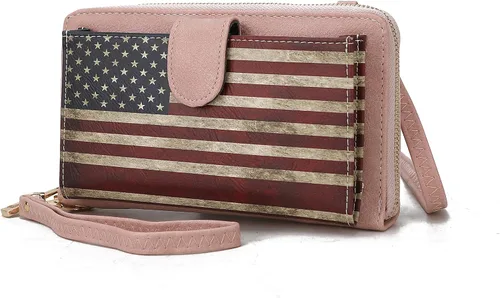 Vista 9 de MKF Collection Bolso cruzado para mujer, diseño de mensajero, cartera de mano