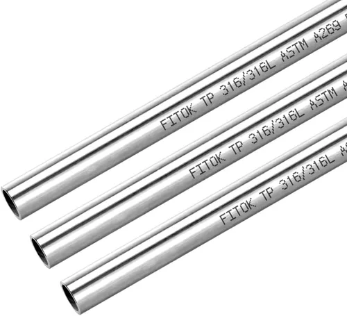 Vista 4 de Tubo sin costuras de acero inoxidable 316/316L 1" DE × 0.065" de pared × 40" de longitud. Tubo recocido ASTM A269 (1 pieza)