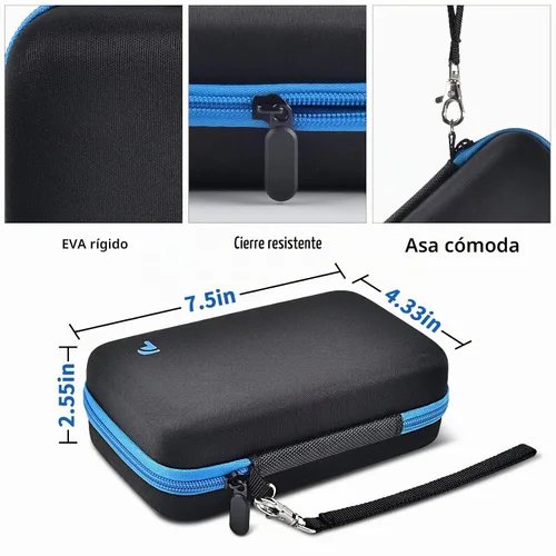 Vista 4 de PAIYULE Estuche de viaje para maquinilla de afeitar térmica Gillette para Azul