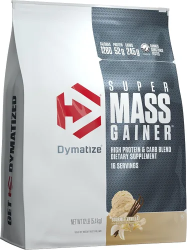 Vista 9 de Dymatize Super Mass Gainer Proteína en Polvo, 1290 Calorías y 52g de Proteína, Se Mezcla Fácilmente, Sabor Delicioso, Guijarros Afrutados, 6 Libras