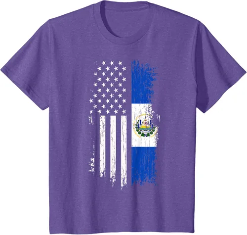 Vista 63 de Camiseta de la bandera de Estados Unidos salvadoreño - Camiseta de El Salvador USA