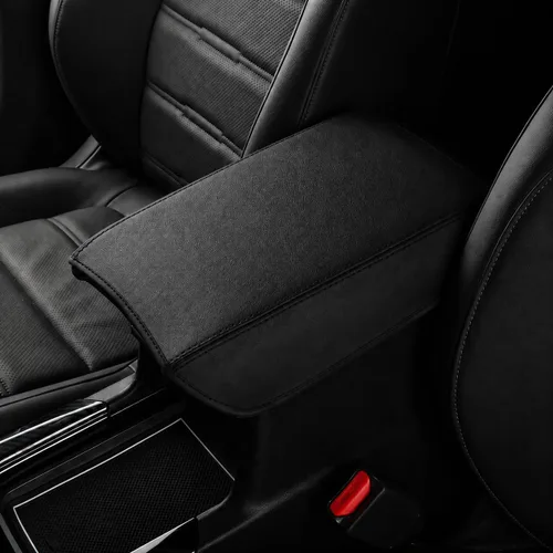 Vista 98 de Great-luck Funda de cuero para consola central, almohadilla para reposabrazos, accesorios de cubierta de caja (costuras rojas) para BMW X1 2023 2024