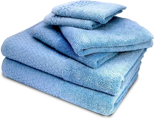 Vista 5 de Classic Turkish Towels Meital - Juego de 6 piezas: azul