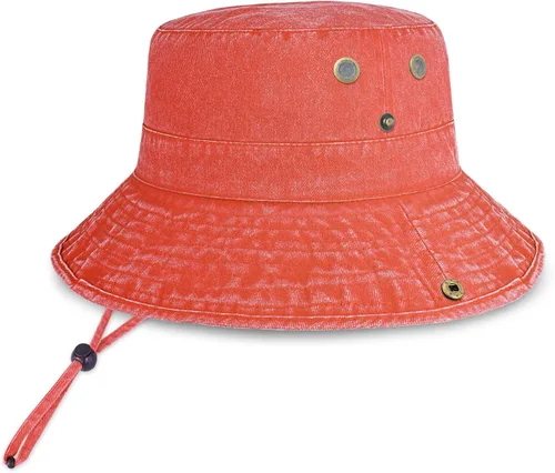 Vista 15 de CHOK.LIDS Sombrero clásico de algodón de ala ancha con cuerda ajustable unisex sombrero de sol ligero para viajes al aire libre