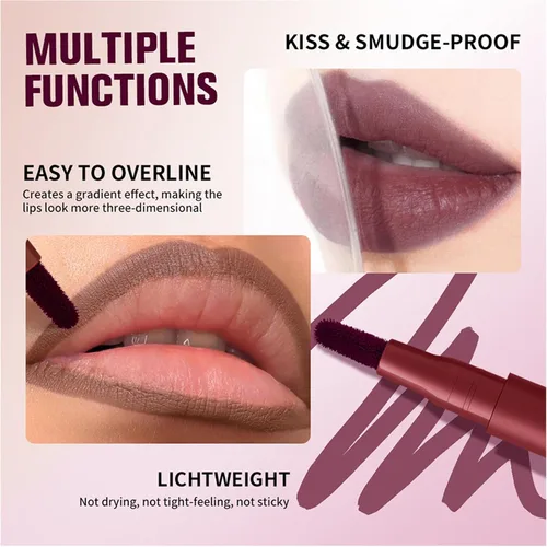 Vista 4 de Maquillaje labial mate de larga duración sin transferencia (#3)