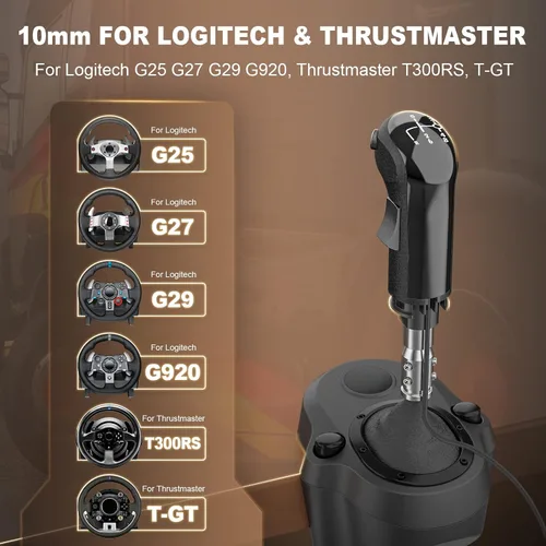 Vista 2 de TOCiTAA USB Truck Simulator Shifter, Gearshift Knob for ATS & ETS2 - Compatible with Logitech G29 G27 G25 G920, Thrustmaster TH8A and Fanatec SQ