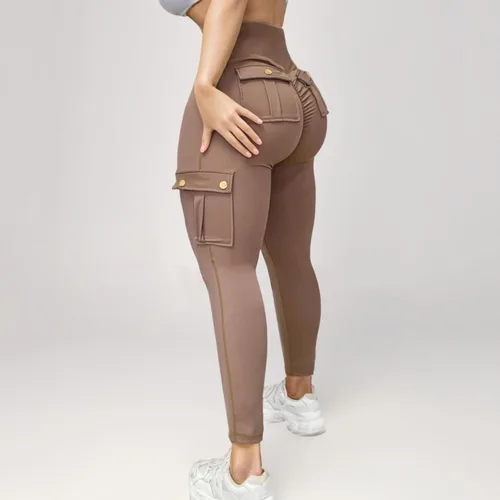Vista 6 de oelaio Yoga Pants with Pockets for Women Workout Leggings High Waisted Leggings Tummy Control Yoga Pants Yoga Sweatpants