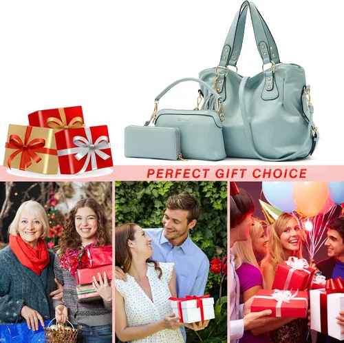 Vista 3 de Purse and Wallet set for Women Large Hobo Bags Female Fashion Tote Shoulder Bags Crossbody Wallets Satchel Purse Set