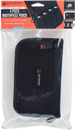 Vista 8 de Protec Trompeta/Pequeña Latón Múltiple (4 piezas) Boquilla de Nylon Bolsa con Cierre de Cremallera Modelo A221ZIP