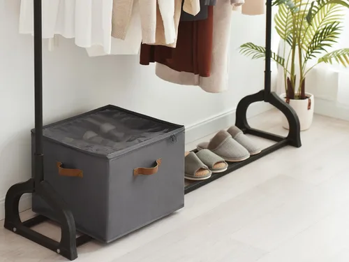 Vista 7 de StorageWorks Organizador de zapatos para armario, contenedores de almacenamiento de zapatos con asas y cubierta transparente, se adapta a hasta 16