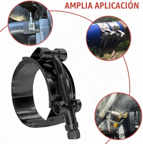 Vista 6 de BOTTEN Paquete de 4 abrazaderas de manguera con perno en T de 1 pulgada de acero inoxidable - Rango de abrazadera 32-37mm para ID de manguera de 1
