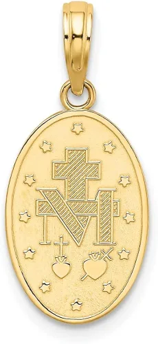Vista 3 de Auriga Fine Jewelry Colgante de medalla milagrosa de oro de 10 quilates para mujer