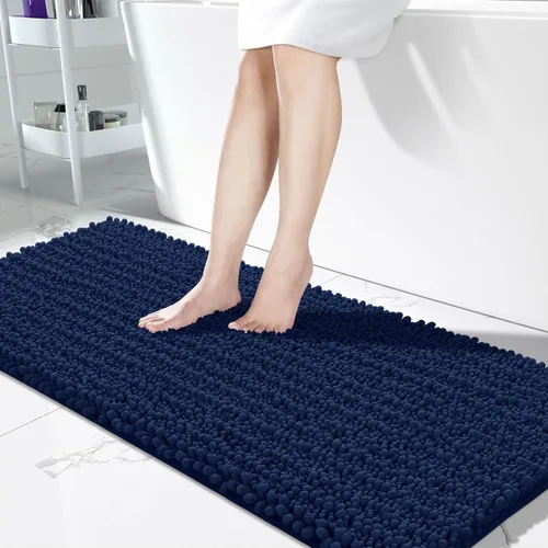 Vista 56 de Yimobra Alfombras de Baño Antideslizantes Lavables - Alfombra de Baño de Chenilla Ultra Suave Absorbente, Alfombra Peluda de Secado Rápido para Negro