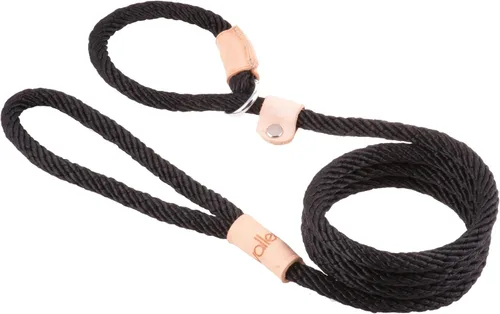 Vista 3 de Alvalley Correas de cuerda para perros con tapón, correas antideslizantes para mascotas para perros, correa suave trenzada sin tirones, ajustable