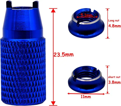 Vista 5 de 8 tuercas de interruptor de transmisor de control de aluminio y llave de instalación compatibles con control remoto Futaba JR/frsky interruptor