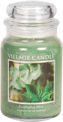 Vista 2 de Village Candle Paquete de velas perfumadas en tarro de boticario grande de eucalipto menta y lavanda (21.25 onzas)
