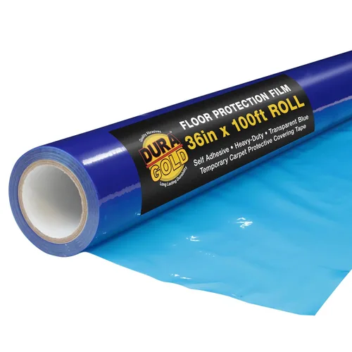 Vista 7 de Película de Protección de Suelo Dura-Gold, Rollo de 24 Pulgadas x 50 Pies, Protector de Suelo de Plástico Transparente, Protección de Suelo