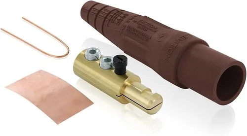 Vista 7 de Leviton Nariz cónica serie 16, contacto de enchufe macho, desmontable, conector tipo leva con terminación de tornillo de doble ajuste, 16D24-UE