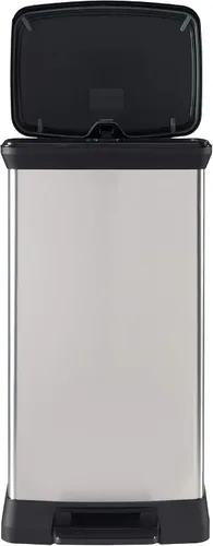 Vista 8 de Curver Tapa en acero inoxidable como acabado, reciclaje perfecto para uso doméstico en interiores para eliminación de basura, 50 litros, metálico