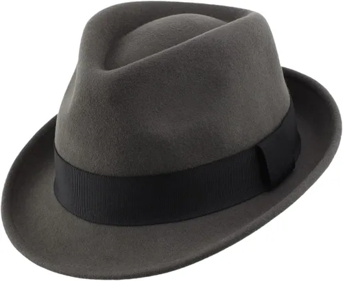 Vista 21 de Home Prefer Sombrero de invierno de fieltro de lana para hombre Sombrero de ala corta Fedora