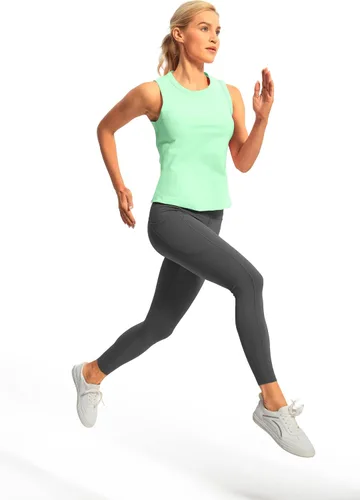 Vista 5 de Hiverlay Workout Tank Tops for Women Sleeveless Athletic Cropped Tank Top Sports Gym Muscle Running Shirts