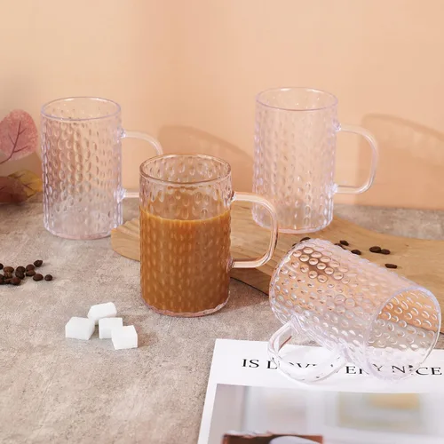 Vista 8 de Juego de 4 tazas de café transparentes irrompibles con asa, plástico reutilizable de 16 onzas, aptas para lavavajillas