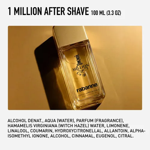 Vista 8 de PACO RABANNE 1 millón para después del afeitado para hombres, 3.3 onzas