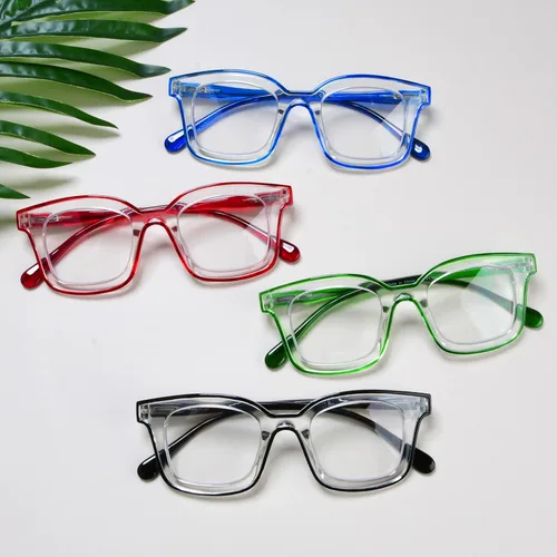 Vista 6 de Eyekepper Paquete de 4 lentes de lectura bifocales para mujer, marco de doble