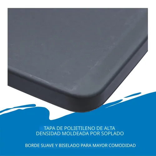 Vista 5 de Iceberg Mesa plegable personal pequeña para campamento, mesa de utilidad resistente, altura ajustable, carbón, 19.5 pulgadas de largo x 30 pulgadas