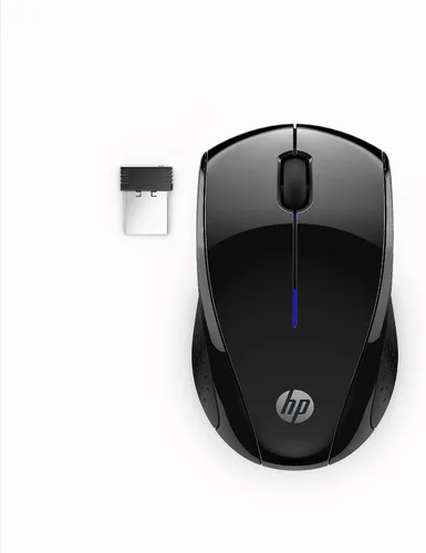 Vista 10 de HP Ratón inalámbrico X3000 G3 - Negro, batería de 15 meses, empuñaduras laterales para control, apto para viajes, LED azul, potente sensor óptico