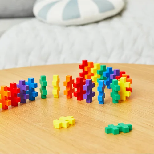 Vista 7 de PLUS PLUS BIG - Juego abierto – 400 piezas en bañera de almacenamiento – Mezcla de colores básicos, juguete de construcción de construcción, bloques