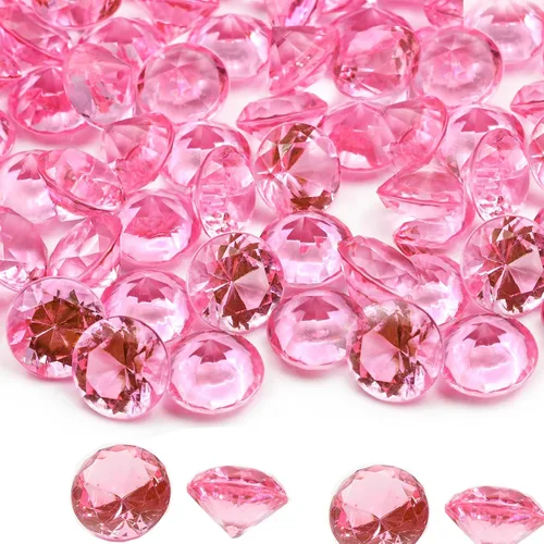 Vista 7 de Diamante falso, 1700 piezas de diamantes acrílicos transparentes de 0.394 pulgadas, gemas de cristal para rellenos de jarrón, dispersión de mesa