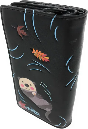 Vista 2 de Shag Wear Otter - Cartera grande para mujer, color negro, Negro, L, Moderno