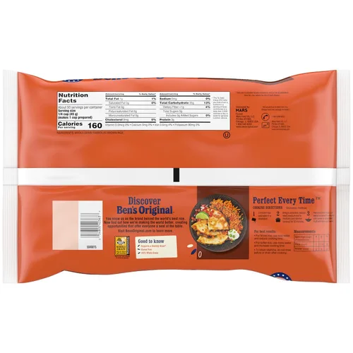 Vista 2 de BEN'S ORIGINAL Arroz integral de grano entero, bolsa de 5 lb